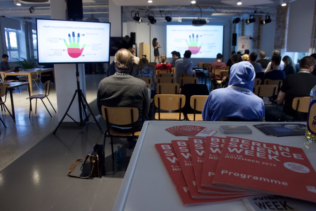 Berlin Science Week 2019 programme flyers at the venue